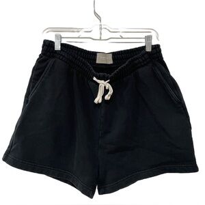 Everlane Black Terry Line Shorts Size Large